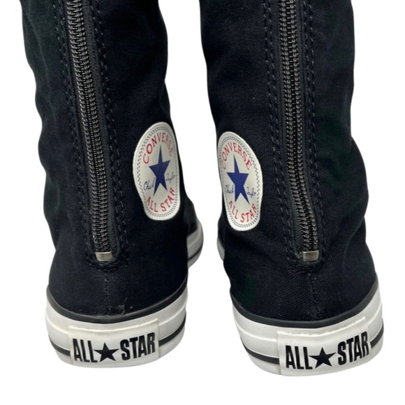 Converse Knee High Sneakers Black Size W7 M5 - Picture 5 of 10